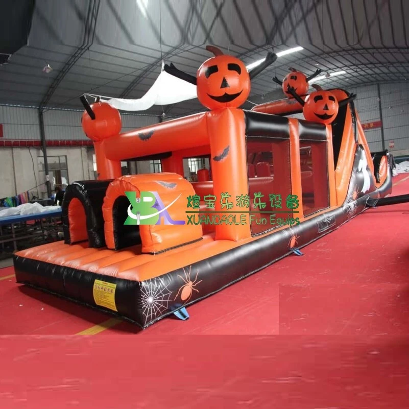 Quality Outdoor Inflatable obstacle run inflatable pumpkin Halloween Theme Inflatable Obstacle Course 1