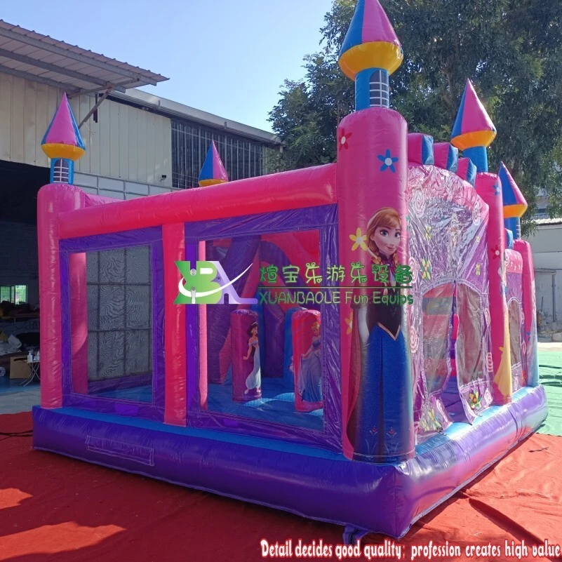Pink Princess Inflatable Bouncy House Inflatable Bouncy with Slide combo 1
