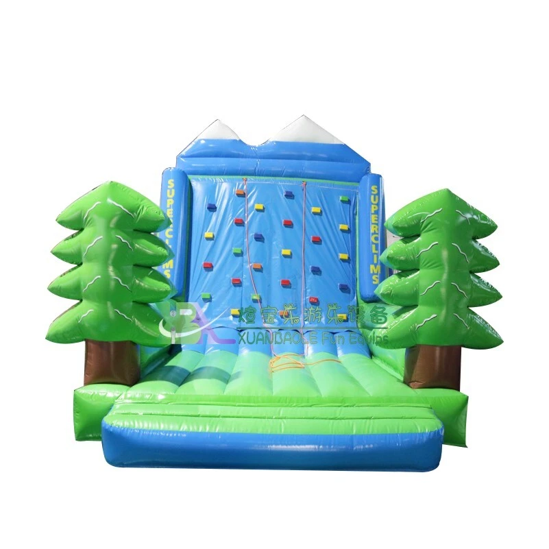 Green Inflatable Climbing Wall Outdoor Sports Inflatable Rock Climbing For Adults 1