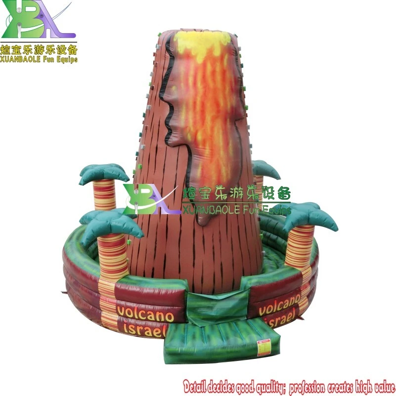 Volcano Inflatable Rock Climbing Wall, Volcanic Eruption Inflatable Climbing Mountain Sport Game 1