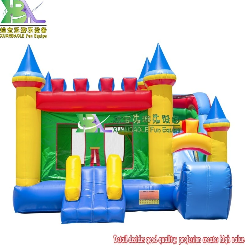 inflatable air castle bounce multiplay combo with slide for commercial use popular in Dubai 1