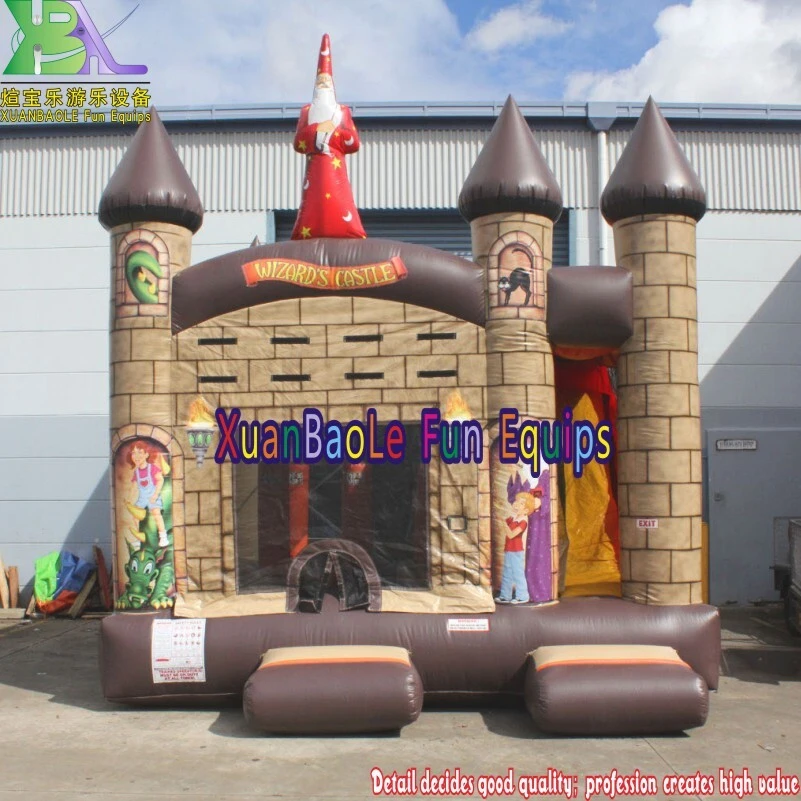 Wizard's Castle Combo Bounce House For Kids Rental Party, 4 in 1 Inflatable Jumping Bouncer Combo 1