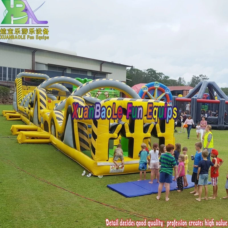 Toxic Drop Inflatable Obstacle Course For Amusement Party 1