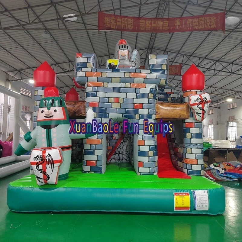 Knight Castle Bouncer House, Kids Favorite Cartoon Printing Jumping Castle Combo 1