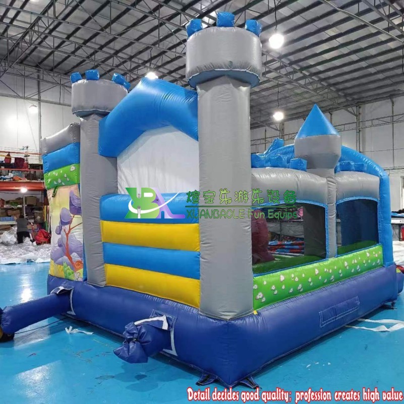 Rainbow Unicorn Themed Commercial Inflatable Bounce Castle Combo – Party Bouncer with Slide 3