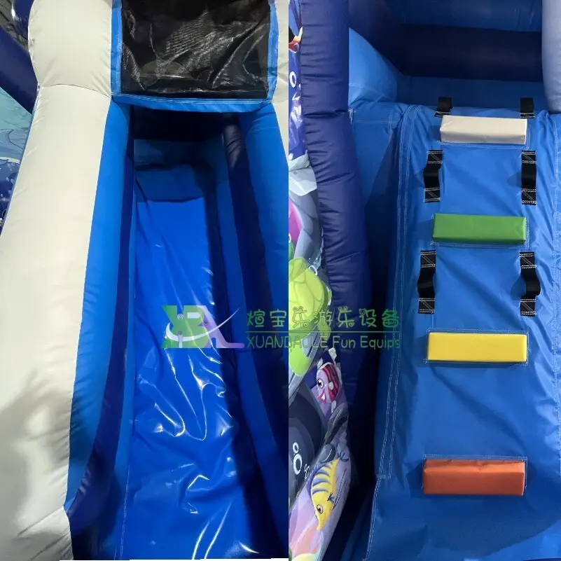 For Supermarket Inflatable Water Slide Combo Customer's Required by KK Inflatable 3