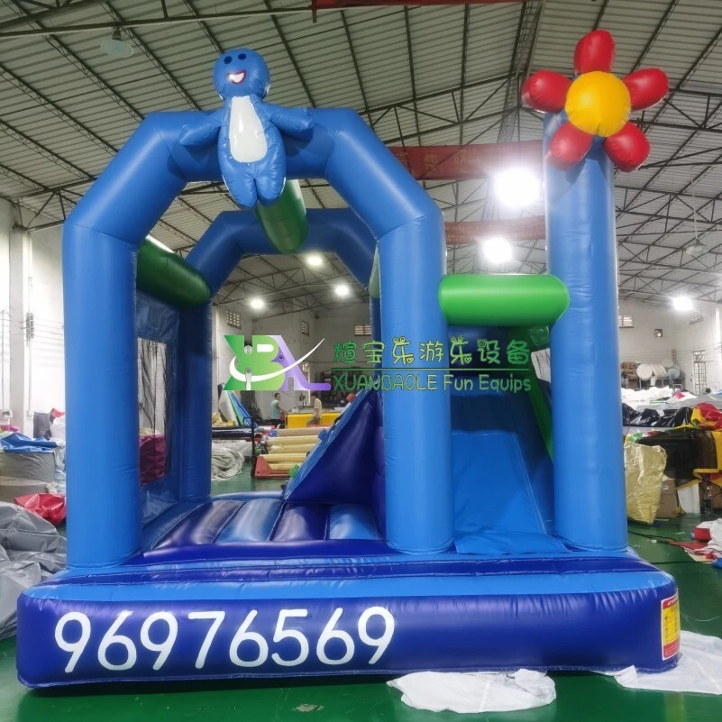 Garden Flower Theme Combo Bouncy With Slide Commercial Bouncing Castle For Kids 1