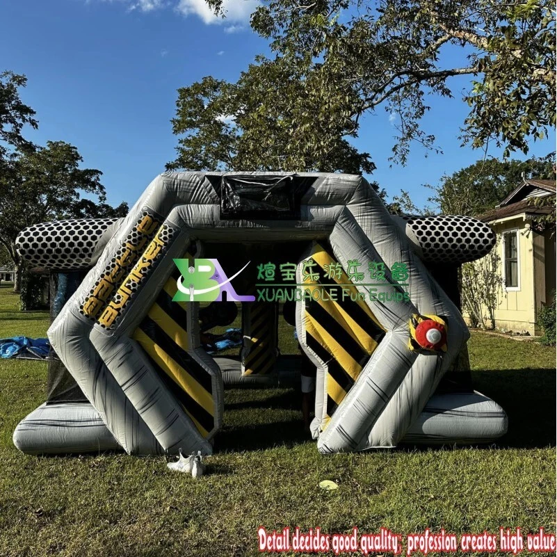 Inflatable Interactive Arena Inflatable Tag The Light Bunker With Play System Arena 1