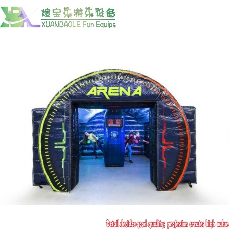 Etiquete la arena inflable ligera del juego del salto del partido de la arena inflable con el sistema de juego interactivo 3