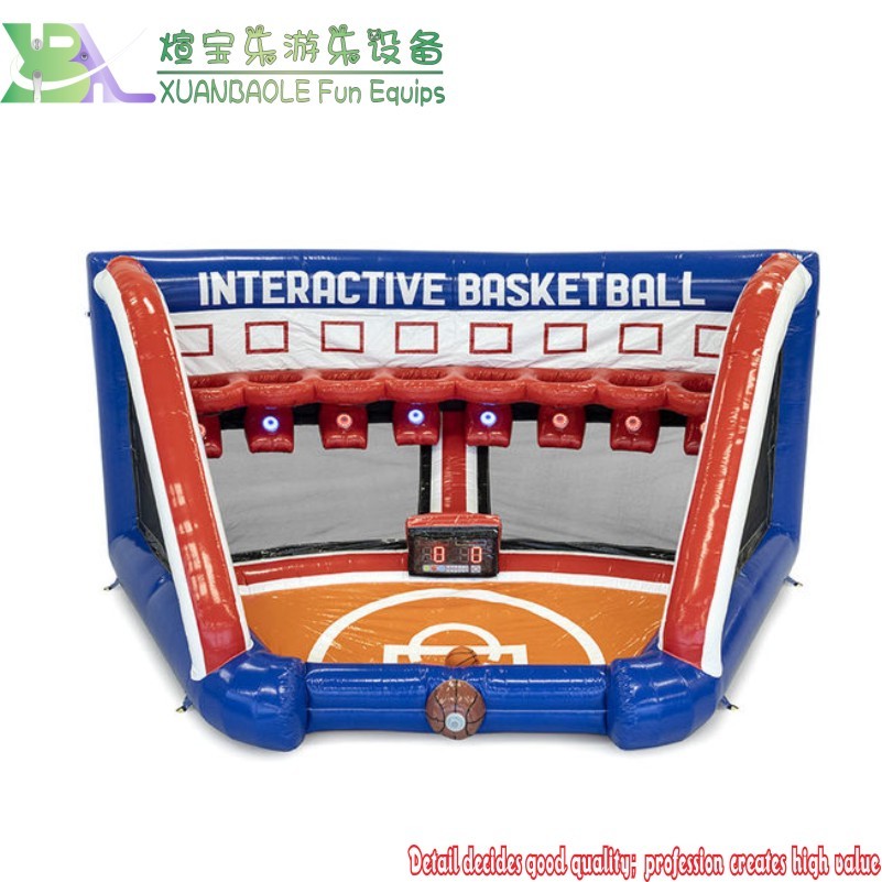 Arena deportiva combinada inflable de baloncesto con sistema IPS, juego de tiro deportivo inflable 1