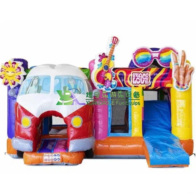 Combo Inflable Hippie Super Castillo Hinchable Multijuego 1