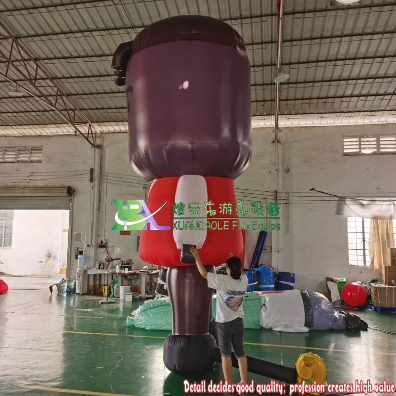 Customized 5m H inflatable Brown head Man cartoon model inflatable character Advertisinga 1