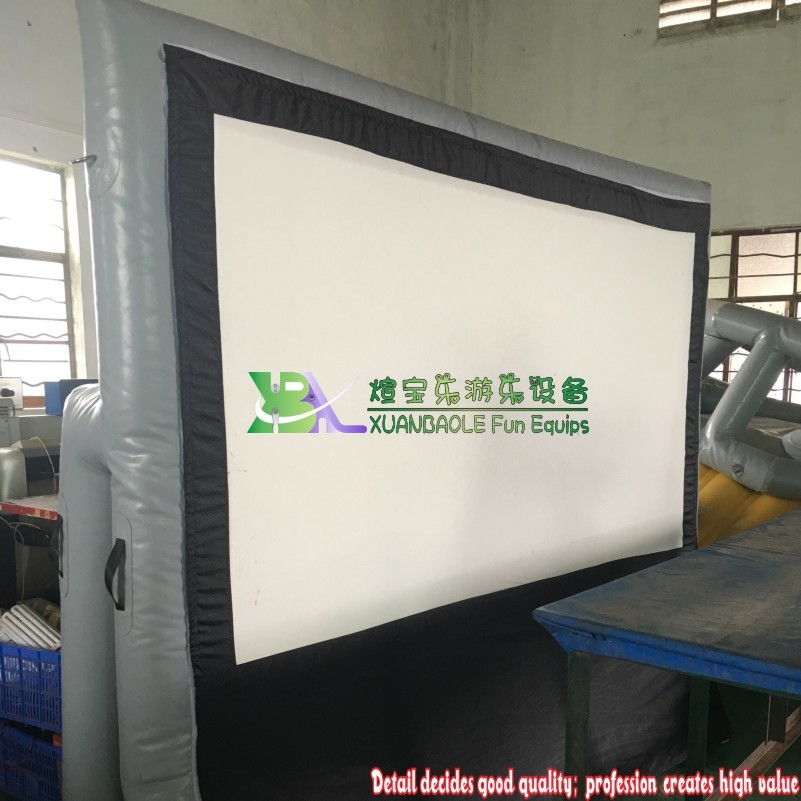 Pantalla de película inflable hermética al aire libre Pantalla de velcro inflable grande 1
