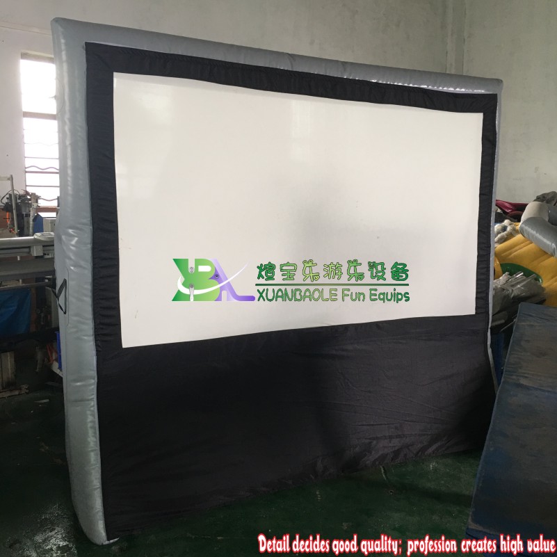 Pantalla de película inflable hermética al aire libre Pantalla de velcro inflable grande 5