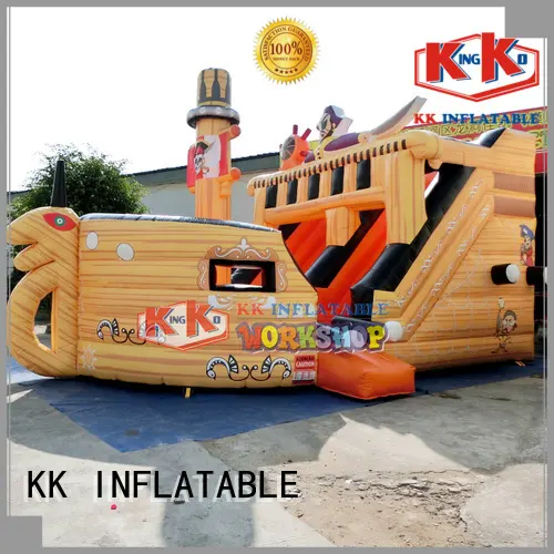 tarpaulin car pvc bouncy slide rental KK INFLATABLE 1
