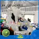 transparent pig inflatable pool slide fire truck shape for playground KK INFLATABLE 1