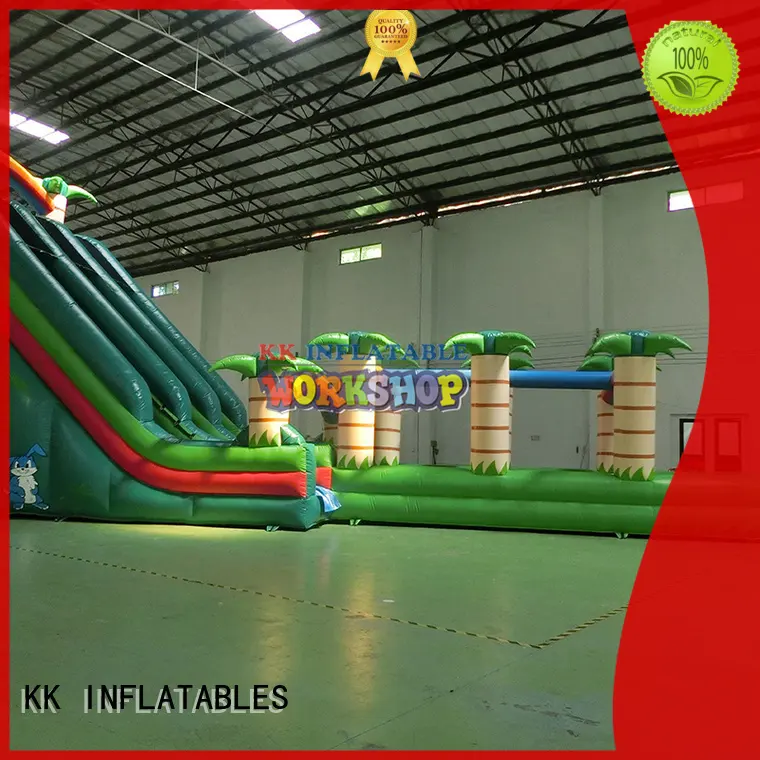 inflatable slide fire truck shape for parks KK INFLATABLE 1