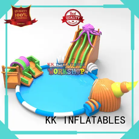 inflatable water parks multichannel for beach KK INFLATABLE 1
