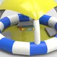 Inflatable floating leisure boat 6