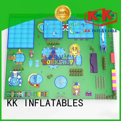 KK INFLATABLE rainbow kids inflatable water park manufacturer for children 1