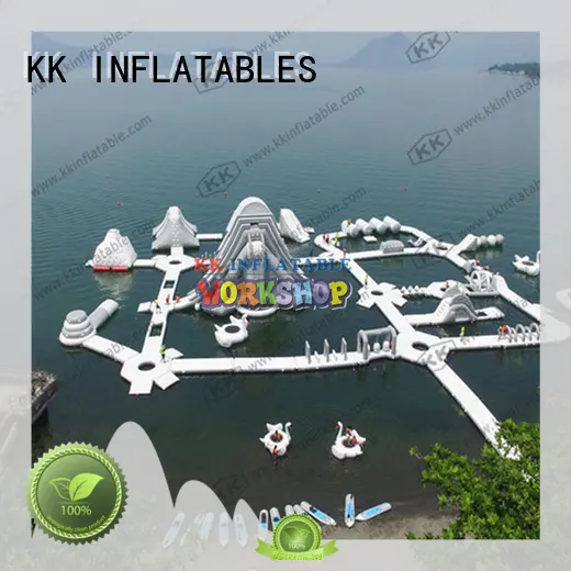 kids inflatable water park blue for children KK INFLATABLE 1