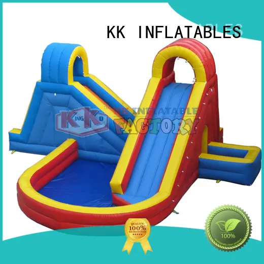 kids inflatable water park blue for beach KK INFLATABLE 1