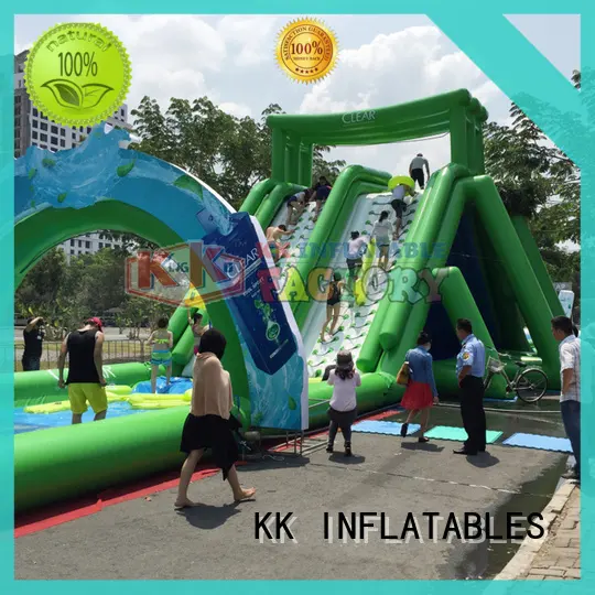 cartoon inflatable water playground multichannel for seaside KK INFLATABLE 1