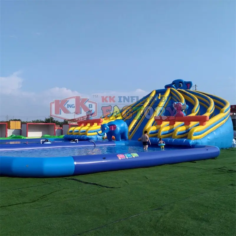 KK INFLATABLE environmentally inflatable water slide supplier for paradise 4