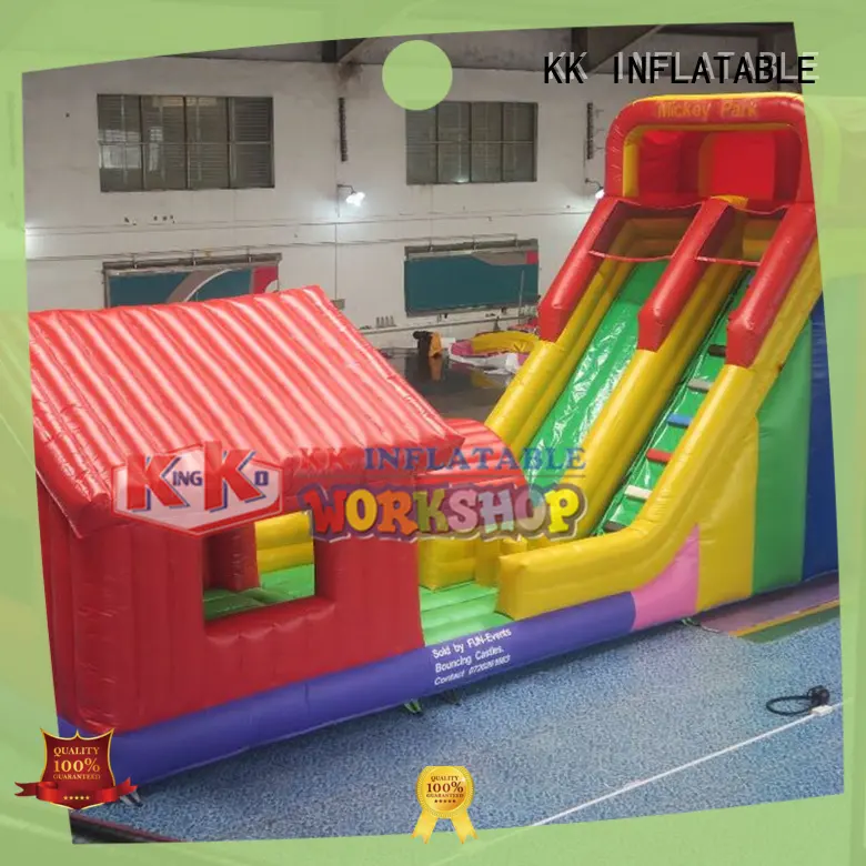 PVC inflatable water slides for adults jump bed for exhibition KK INFLATABLE 1