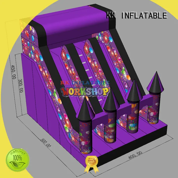 blow up water slide jump bed for parks KK INFLATABLE 1