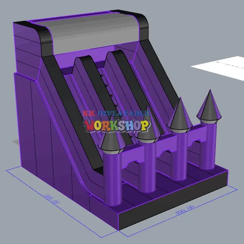 creative inflatable slip and slide colorful for playground 3