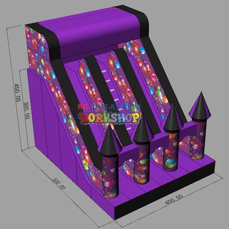 creative inflatable slip and slide colorful for playground 2
