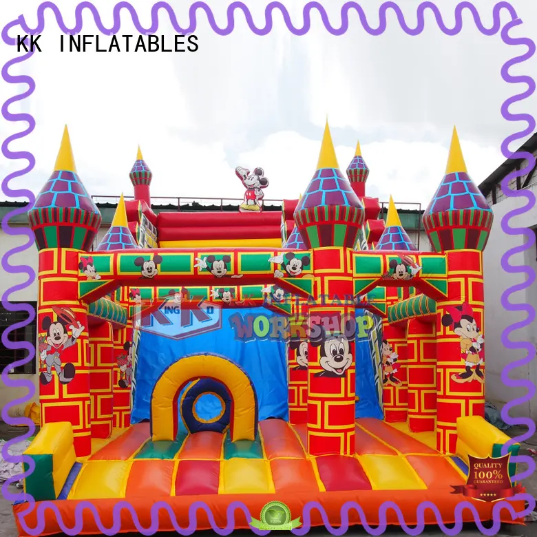 KK INFLATABLE hot selling commercial inflatable water slides jump bed for paradise 1