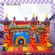 KK INFLATABLE hot selling commercial inflatable water slides jump bed for paradise 1