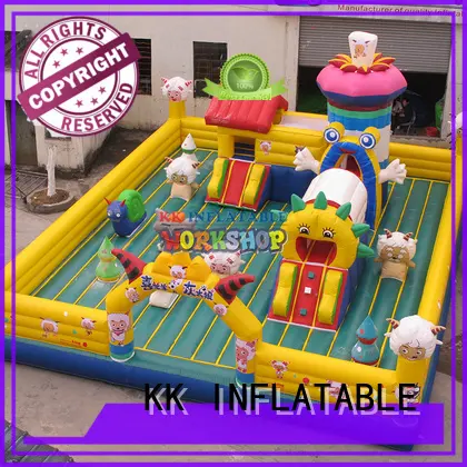 multifuntional bouncy castle obstacle course wholesale for playground KK INFLATABLE 1