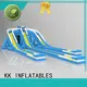 Blue inflatable multi-channel slide 1
