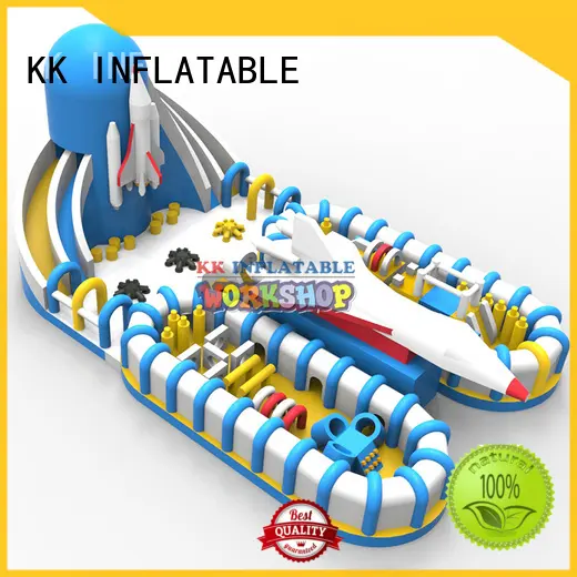 Inflatable Aircraft Obstacle Trampoline 1