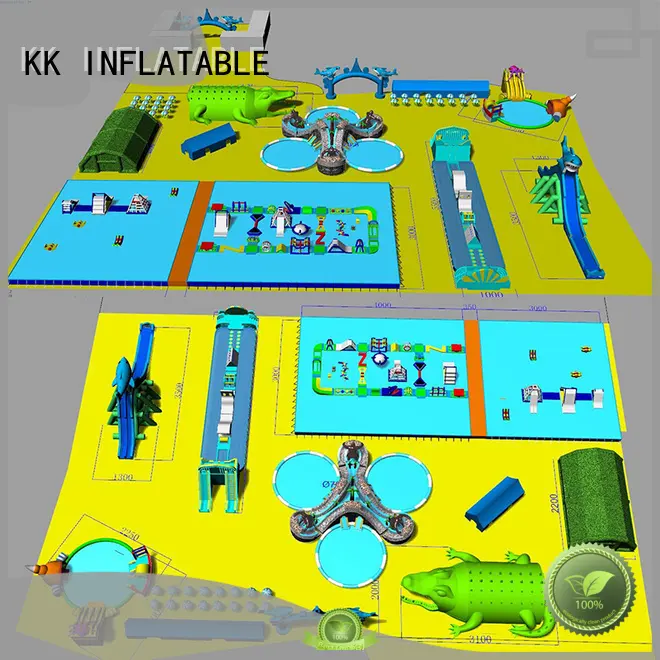 Customized land inflatable water park 1