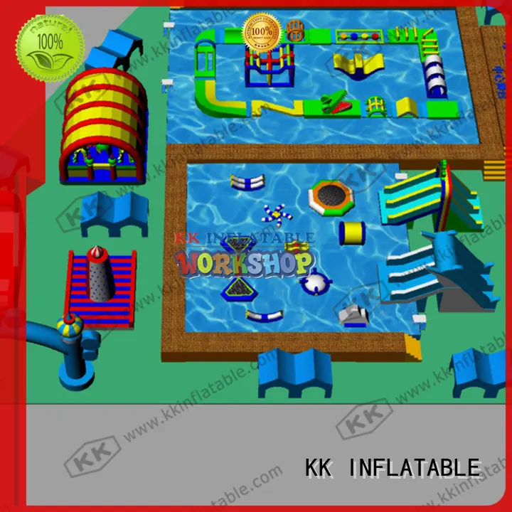 blue inflatable water playground good quality for children 1