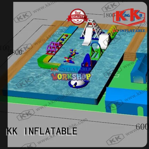 KK INFLATABLE hot selling kids inflatable water park blue for paradise 1