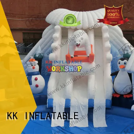 kids inflatable water park blue for children KK INFLATABLE1 1