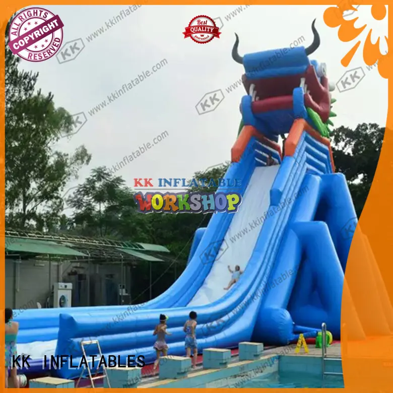 kids inflatable water park blue for amusement park KK INFLATABLE 1