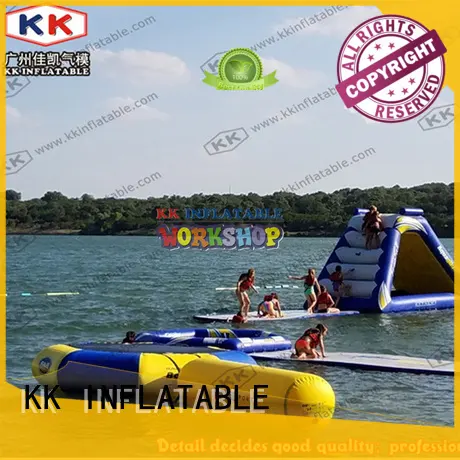 slide pool combination inflatable water parks blue for seaside KK INFLATABLE 1