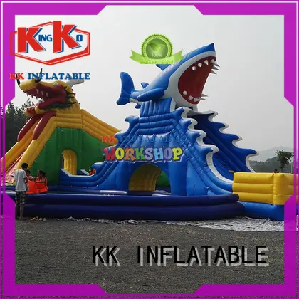 cartoon inflatable water playground rainbow for beach KK INFLATABLE 1