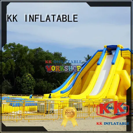 inflatable water playground multichannel for children KK INFLATABLE 1