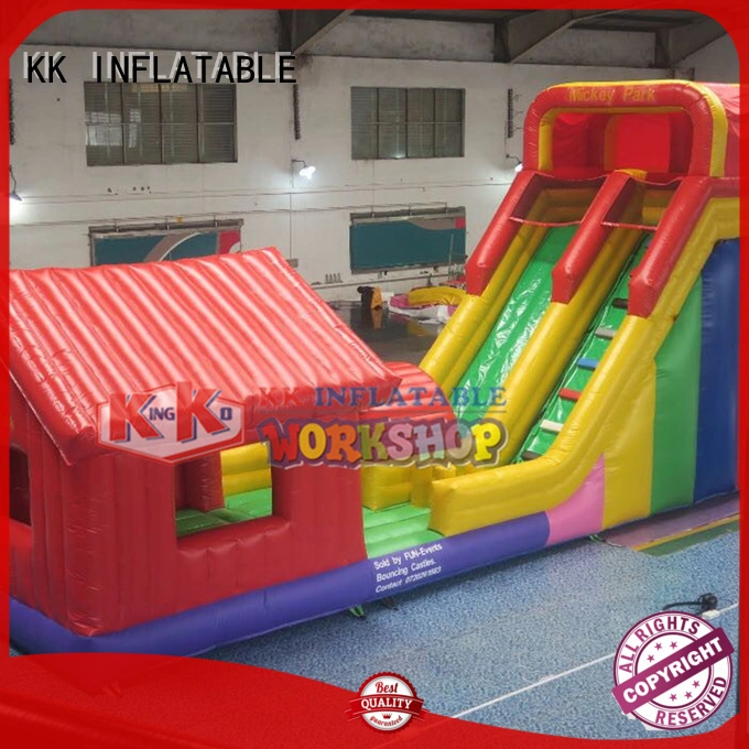 heavy duty bouncy castle with slide supplier for paradise KK INFLATABLE 1