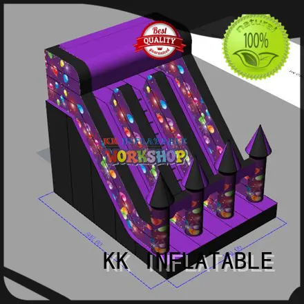 KK INFLATABLE jump bed bouncy castle with slide supplier for paradise 1