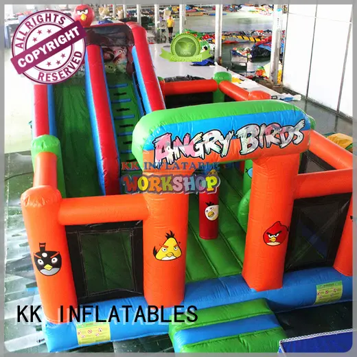 KK INFLATABLE creative bouncy castle with slide slide combination for playground 1