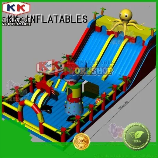 KK INFLATABLE jump bed blow up water slide supplier for swimming pool 1