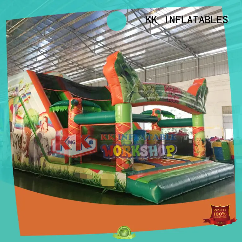 KK INFLATABLE fire truck shape bouncy slide various styles for playground 1